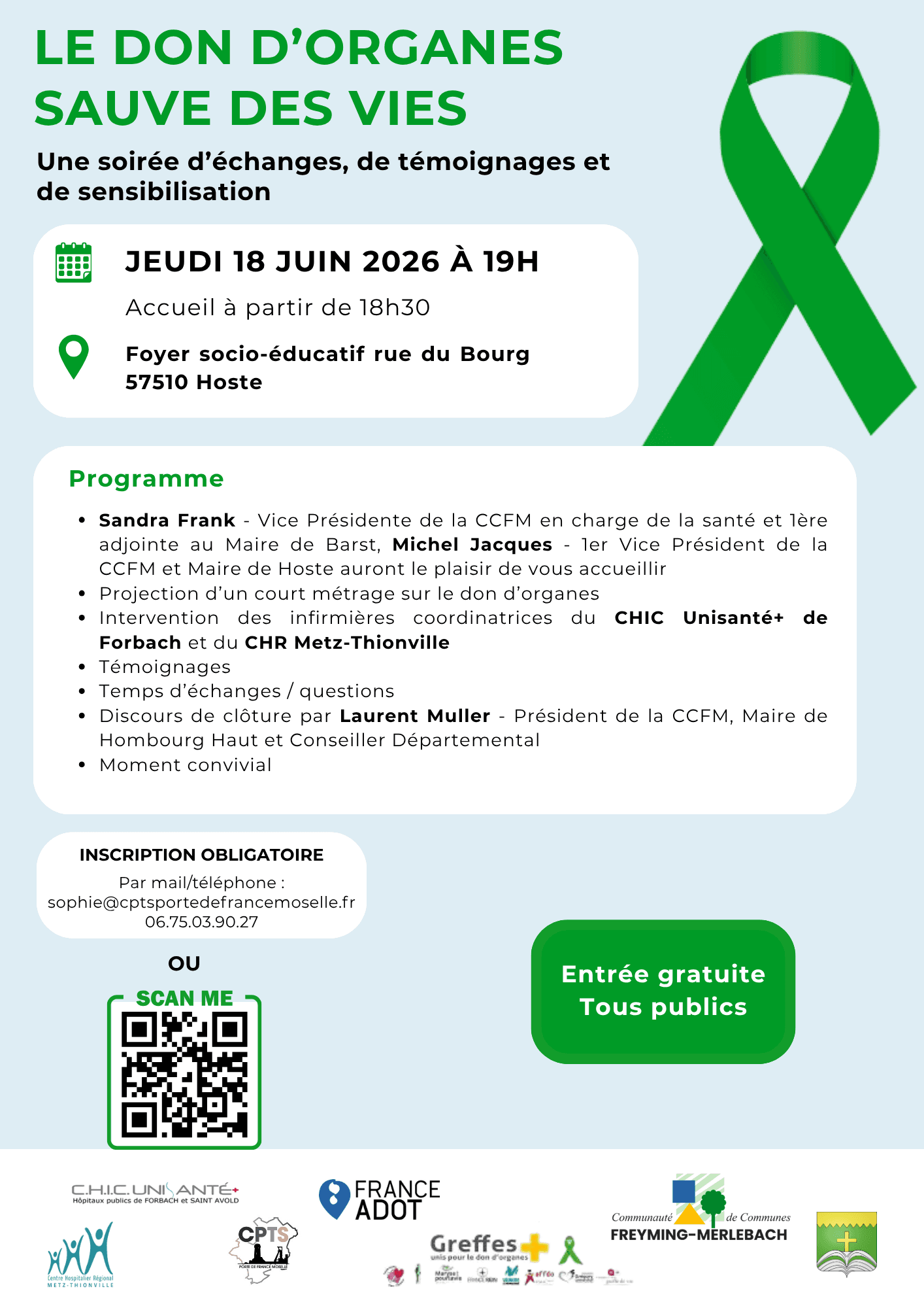 Soirée de sensibilisation au don d'organes